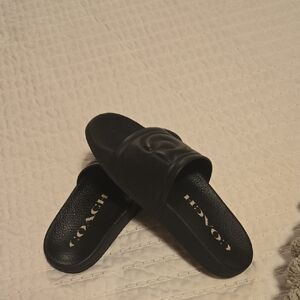 Coach Black Sandals Sleek Modern Design